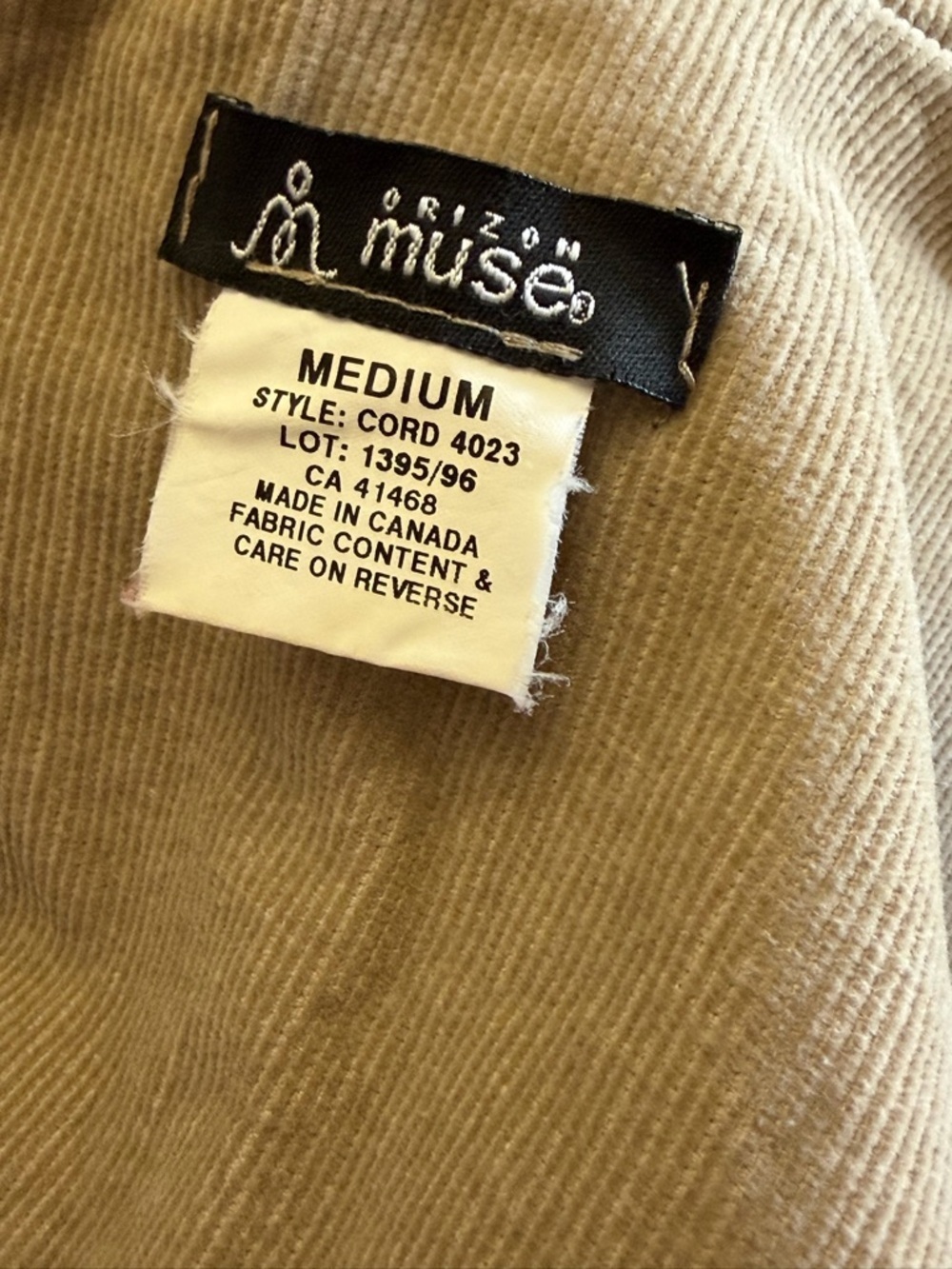 Muse Cream Corduroy Two-Button Blazer size Medium - Picture 6 of 10
